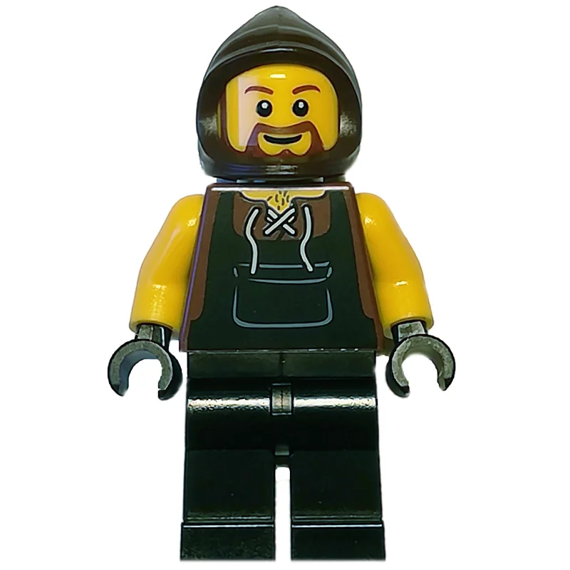 Blacksmith, Dark Brown Hood, Brown Beard