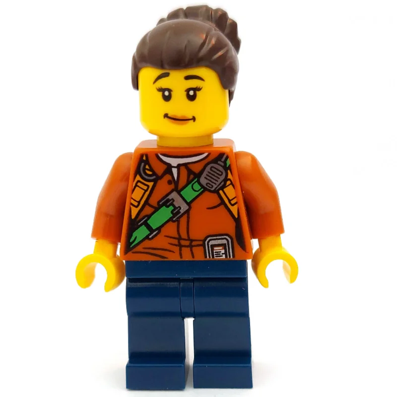 Explorer, Woman, Shirt with Straps and Radio, Dark Brown Hair