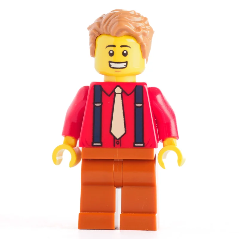 Red Torso, Dark Orange Legs, Medium Nougat Hair