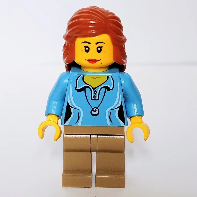 Medium Blue Torso, Dark Tan Legs, Dark Orange Hair