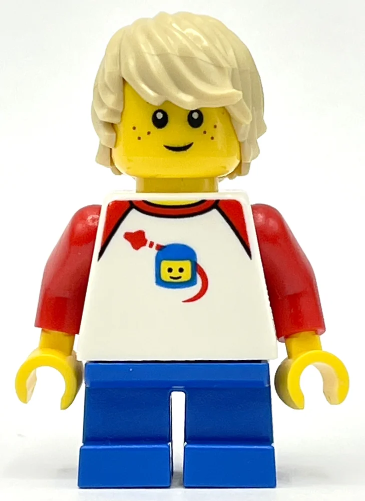 Kid, White Torso, Blue Legs, Tan Hair