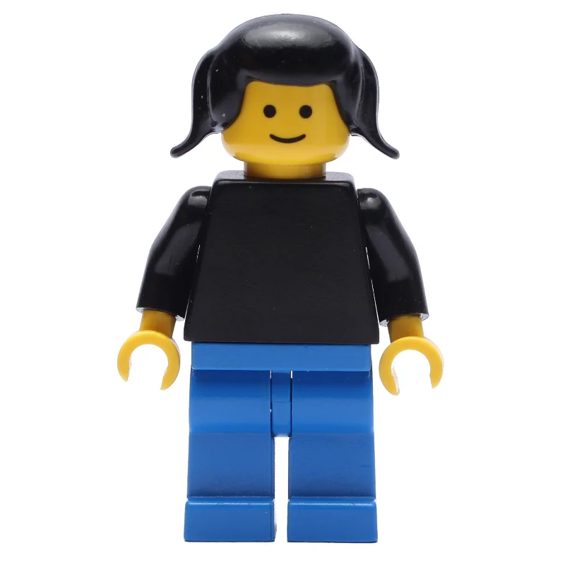 Woman, Plain Black Torso, Blue Legs, Black Hair