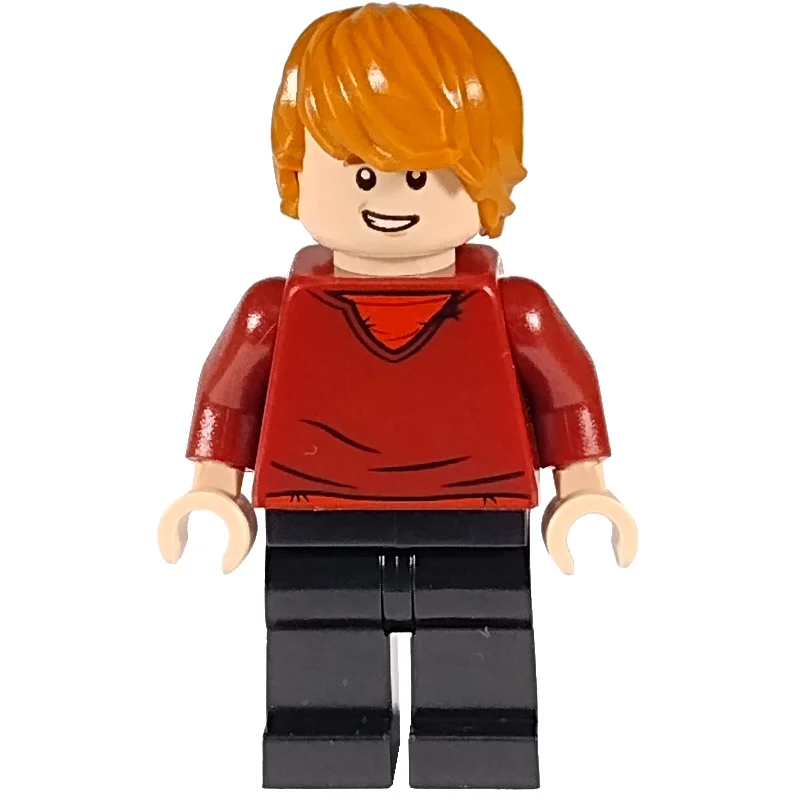 Ron Weasley, Dark Red Sweater over Red Shirt, Black Legs
