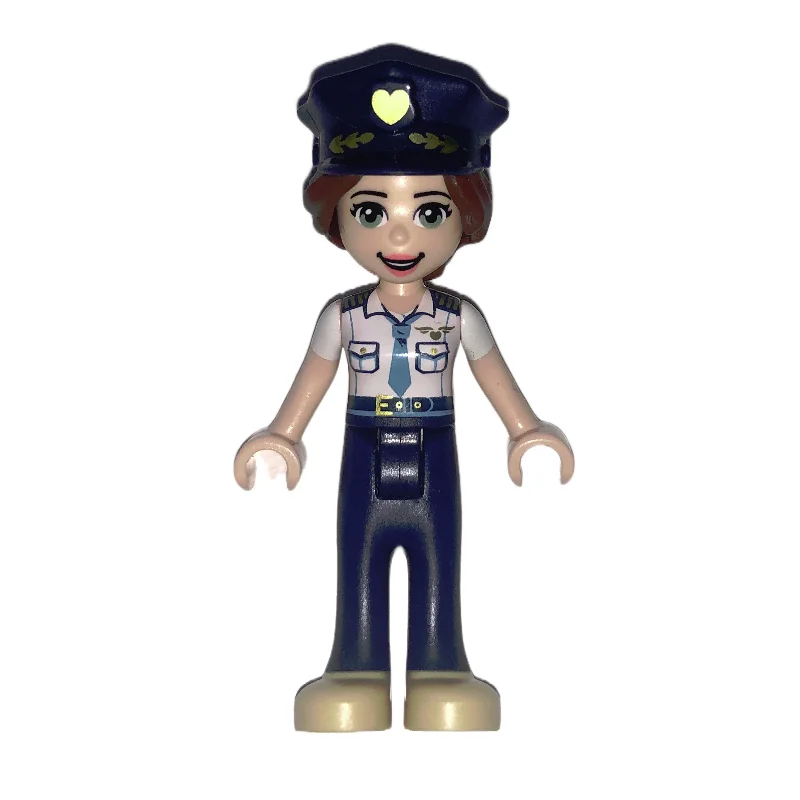 Ashley - White Shirt, Dark Blue Trousers, Dark Blue Hat