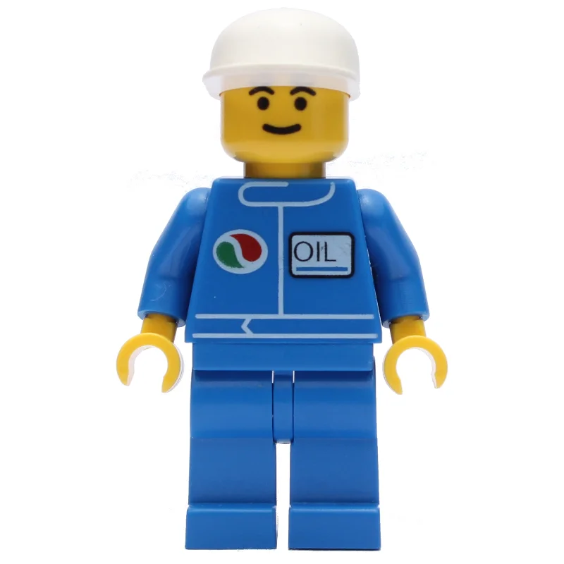 Man, Blue Jumpsuit with Octan Logo, White Cap