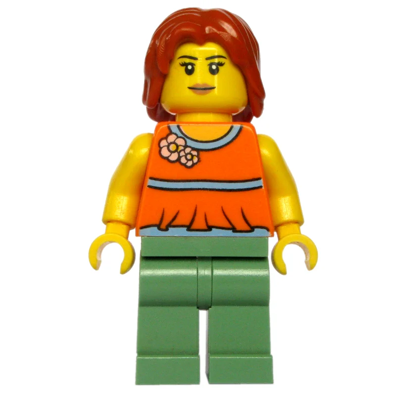Orange Torso, Sand Green Legs, Dark Orange Hair