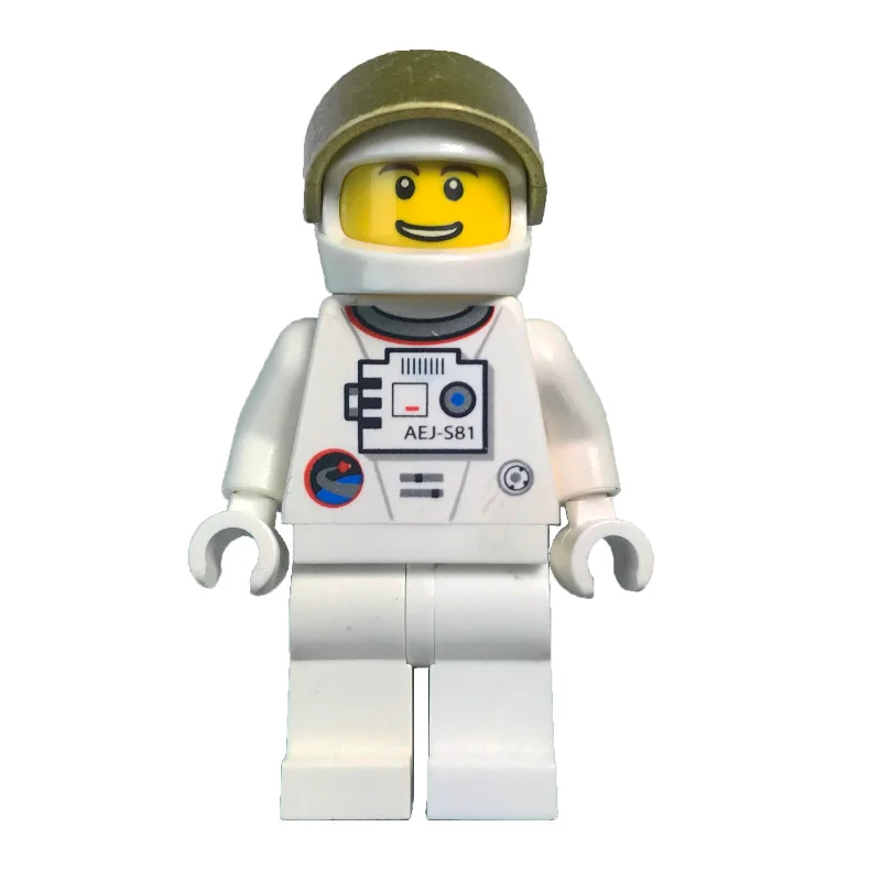 Astronaut - White Torso and Legs, Gold Visor, Male, Smile