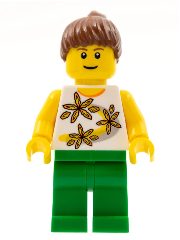 White Torso, Green Legs, Reddish Brown Hair, Female