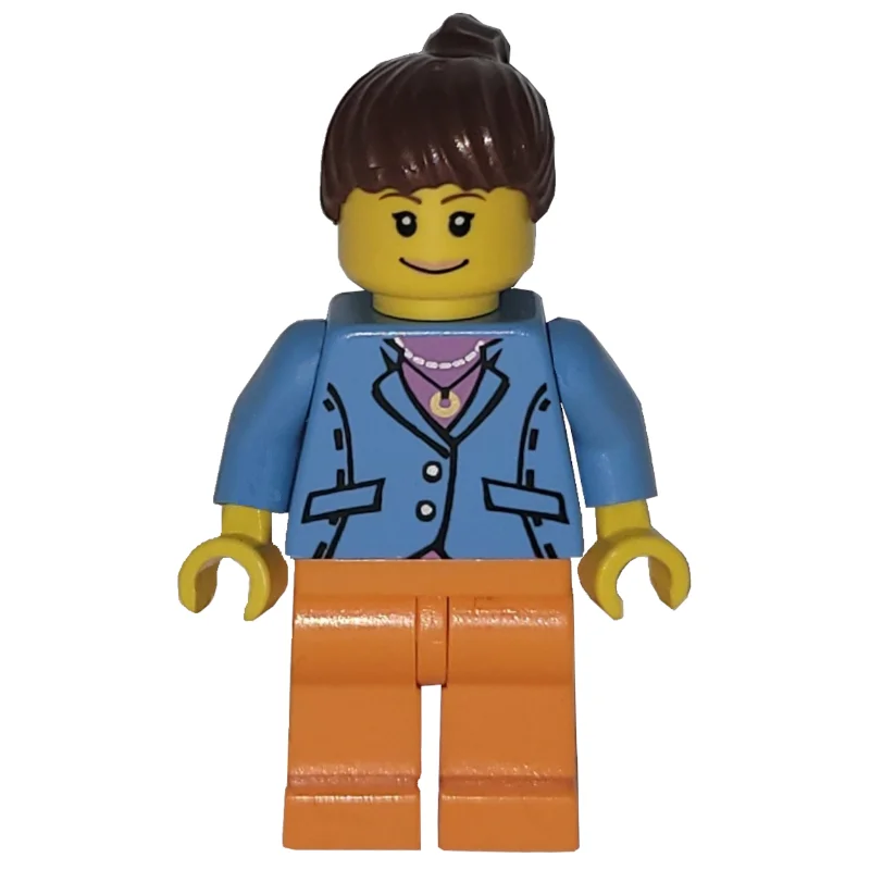 Medium Blue Torso, Orange Legs, Reddish Brown Hair