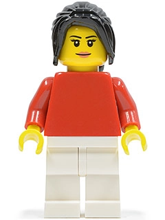 Red Torso, White Legs, Black Hair