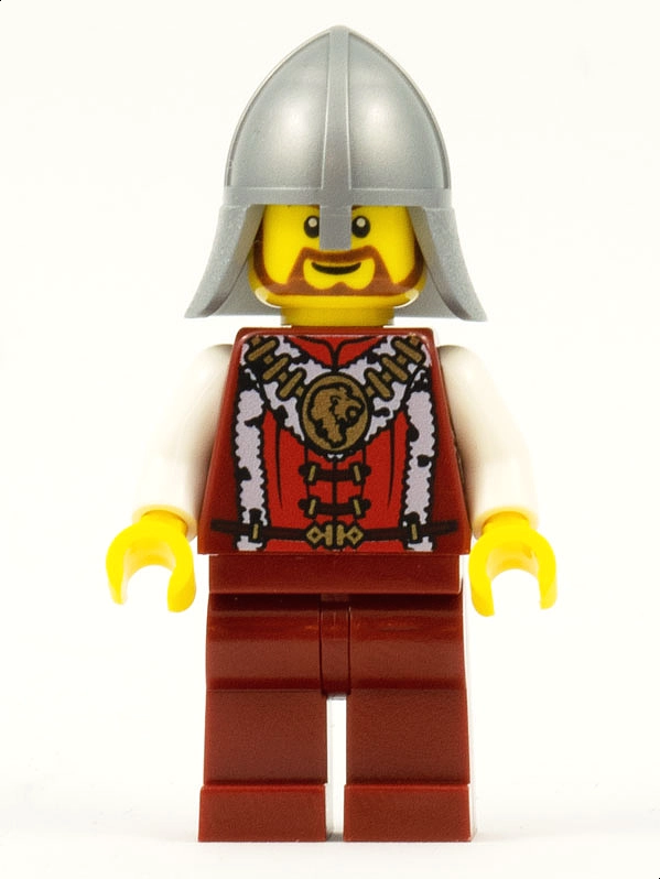 Soldier - Dark Red Torso, Dark Red Legs, Flat Silver Helmet