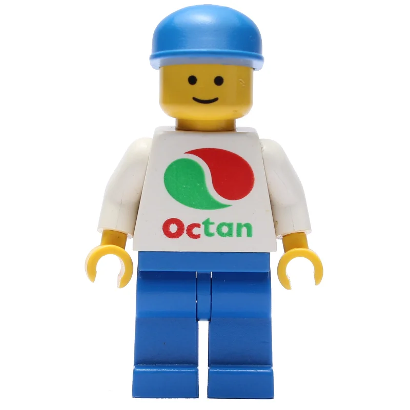 White Torso Octan, Blue Legs, Blue Cap