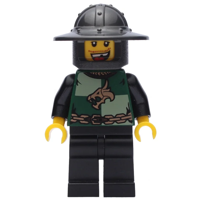 Knight, Dark Green, Wide Brim Helmet