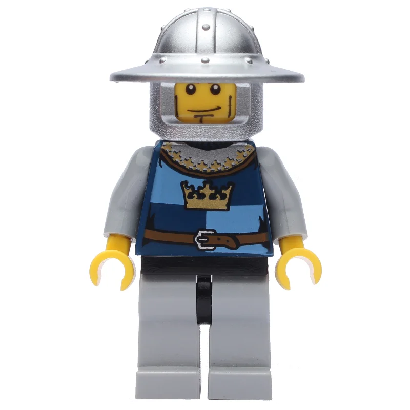 Knight, Dark Blue, Wide Brim Helmet, Cheek Lines