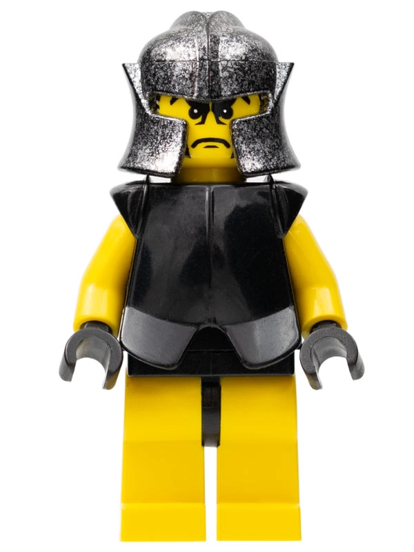 Rogue Knight, Yellow and Black, Speckle Black-Silver Helmet