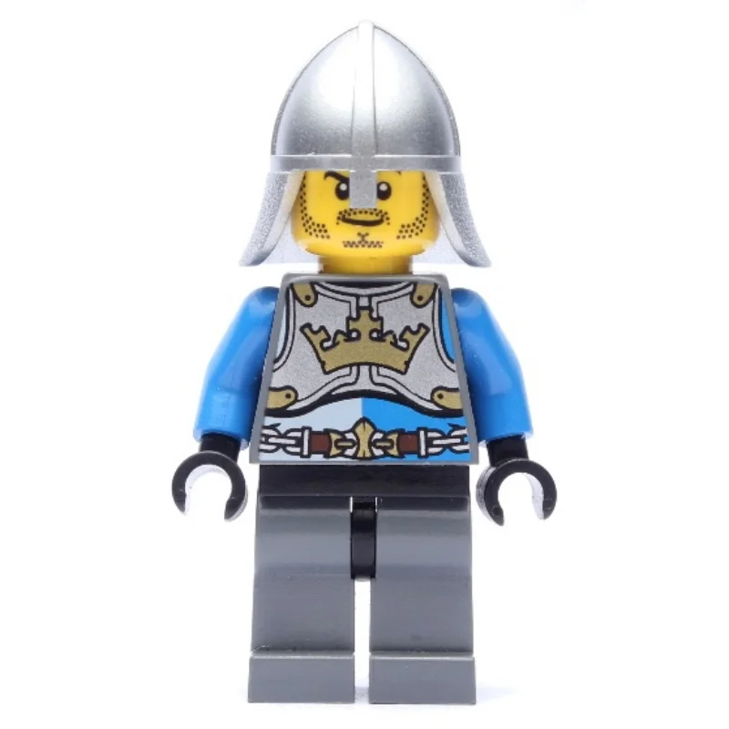 Knight, Blue, Printed Breastplate, Helmet
