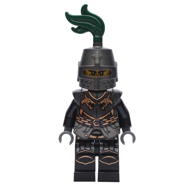 Dragon Knight, Dark Green, Armor, Helmet with Dark Green Plume