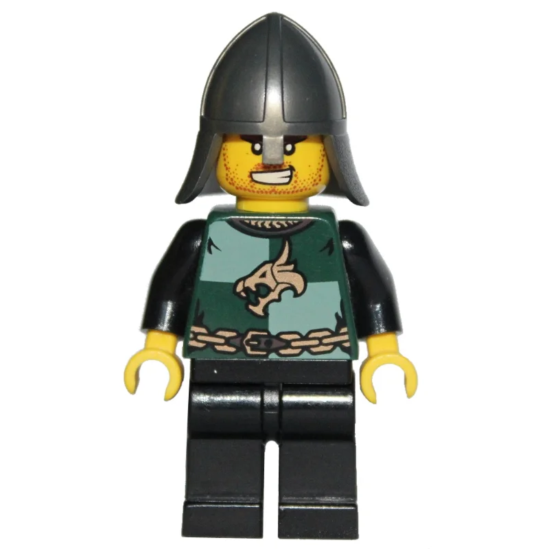 Dragon Knight, Dark Green, Pearl Titanium Helmet, Angry