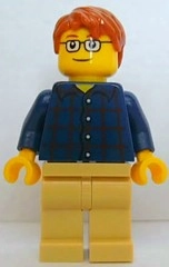 Dark Blue Torso, Tan Legs, Dark Orange Hair - Houston