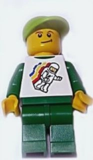 White Torso, Green Legs, Lime Cap - Peabody