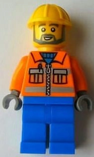 Orange Torso, Blue Legs, Yellow Hat - Peabody