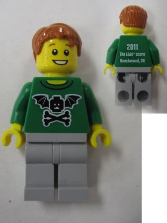 Green Torso, Light Bluish Grey Legs, Dark Orange Hair - Beachwood