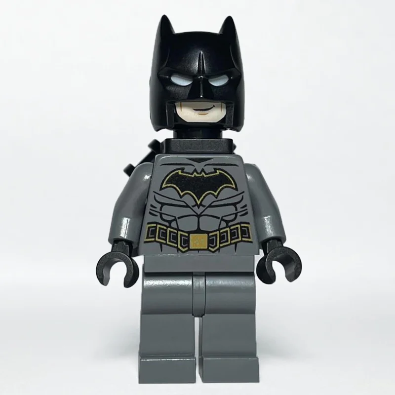 Batman, Dark Bluish Gray Suit, Black Cowl, Neck Bracket with Bars