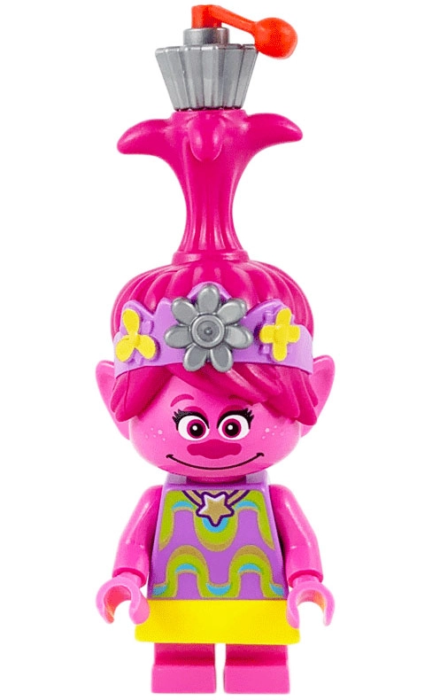 Trolls - Poppy with Metallic Silver Flower