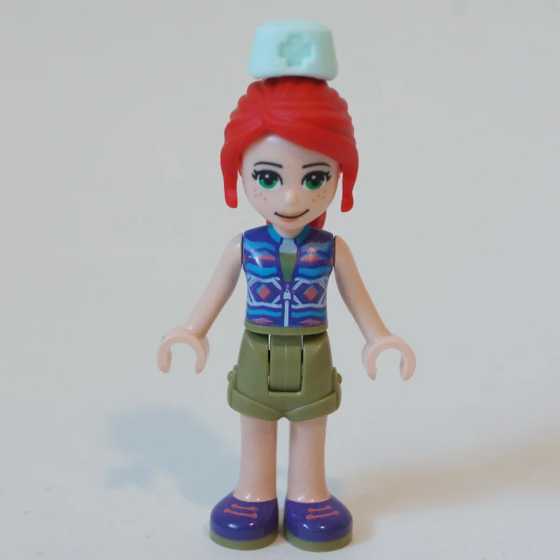 Mia - Dark Purple Top, Olive Green Skirt, Nurse Hat