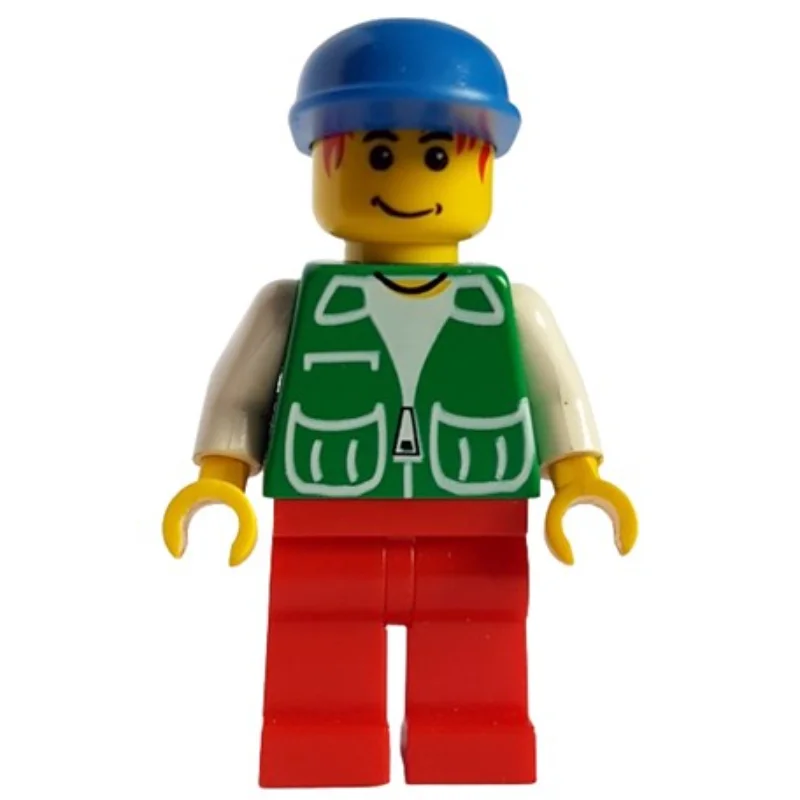 Green Torso, Blue Legs, Red Cap