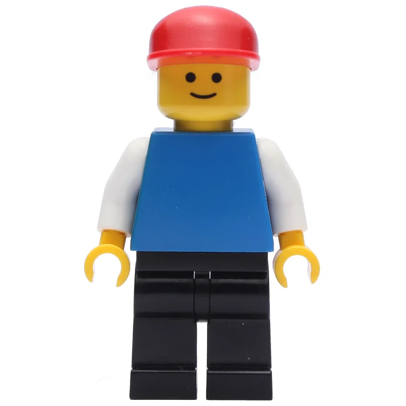 Blue Torso, Black Legs, Red Cap