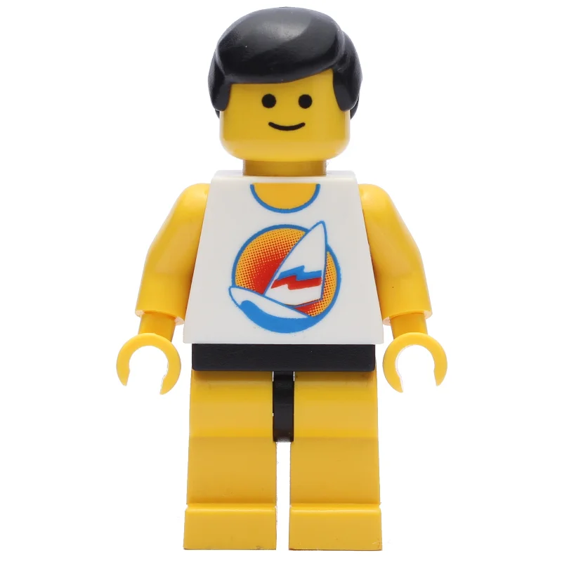 White Torso, Yellow Legs, Black Hair