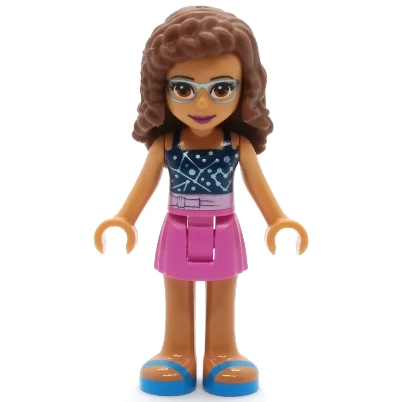 Olivia - Dark Blue Top, Dark Pink Skirt