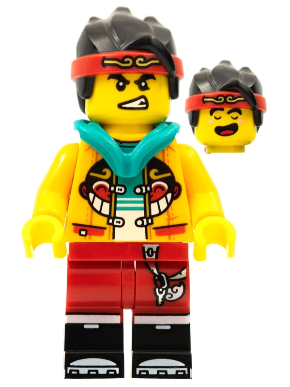 Monkie Kid, Dark Turquoise Hood, Happy