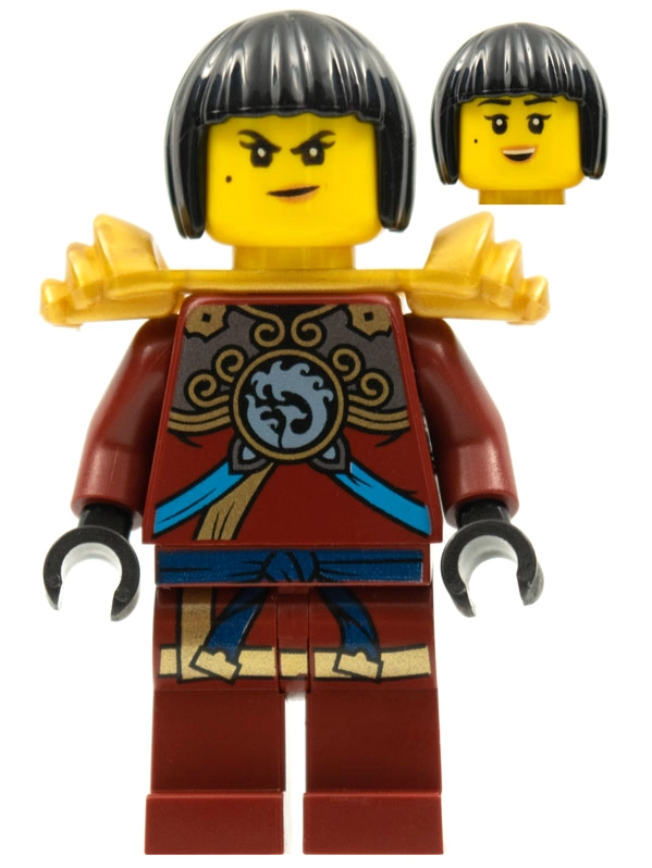 Nya - Future, Dark Red Robe, Gold Shoulder Guard