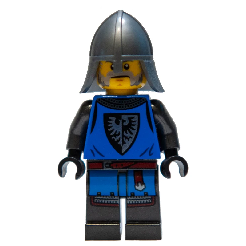 Black Falcon Castle Guard - Blue Torso, Pearl Dark Grey Legs, Light Bluish Grey Mustache