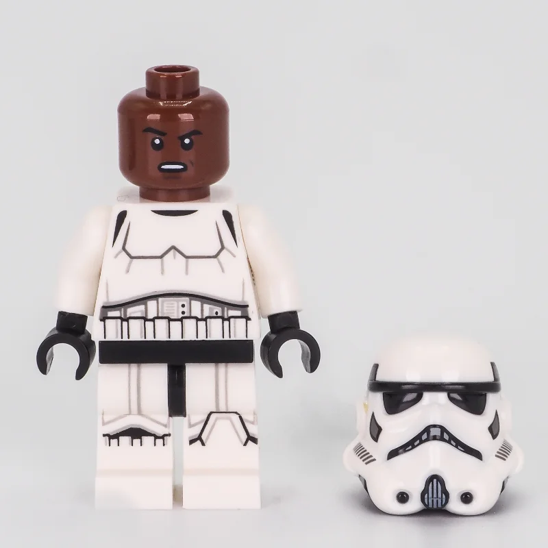 Stormtrooper, Black Squares on Back of Helmet, Reddish Brown Head