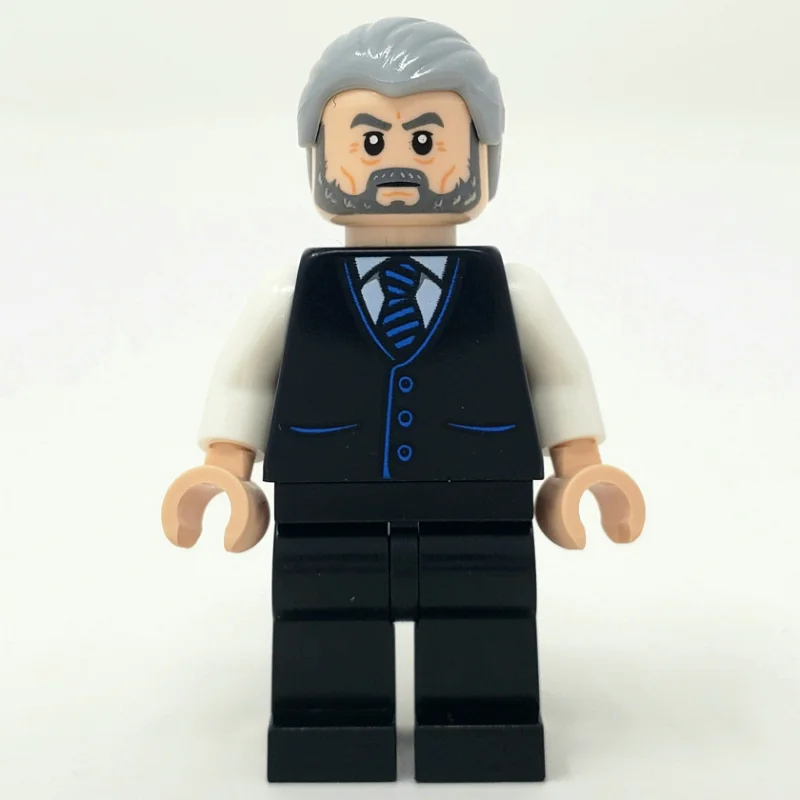 Alfred Pennyworth, Light Bluish Gray Hair and Beard