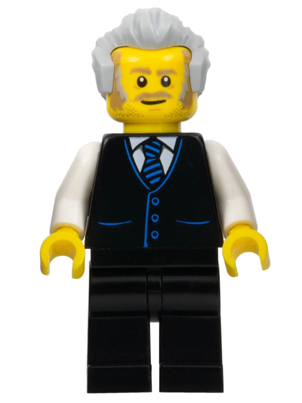 Black Torso Suit, Black Legs, Light Bluish Grey Hair
