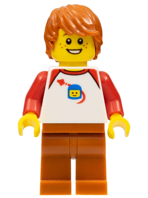 White Torso Classic Space, Dark Orange Legs, Dark Orange Hair