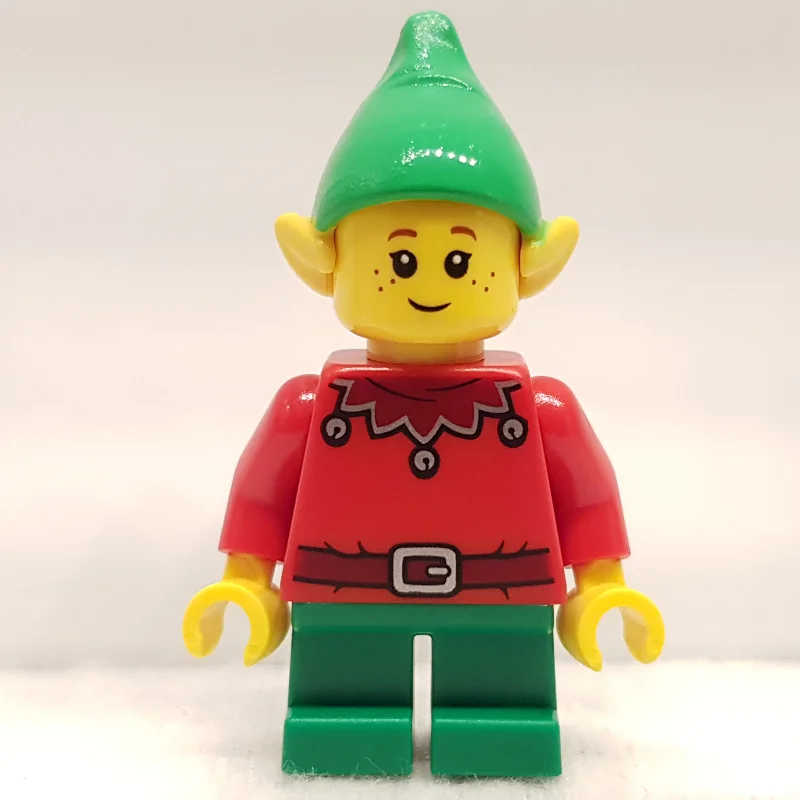 Elf - Red Torso, Green Legs, Bright Green Hat