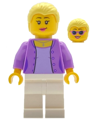 Medium Lavender Torso, White Legs, Bright Light Yellow Hair