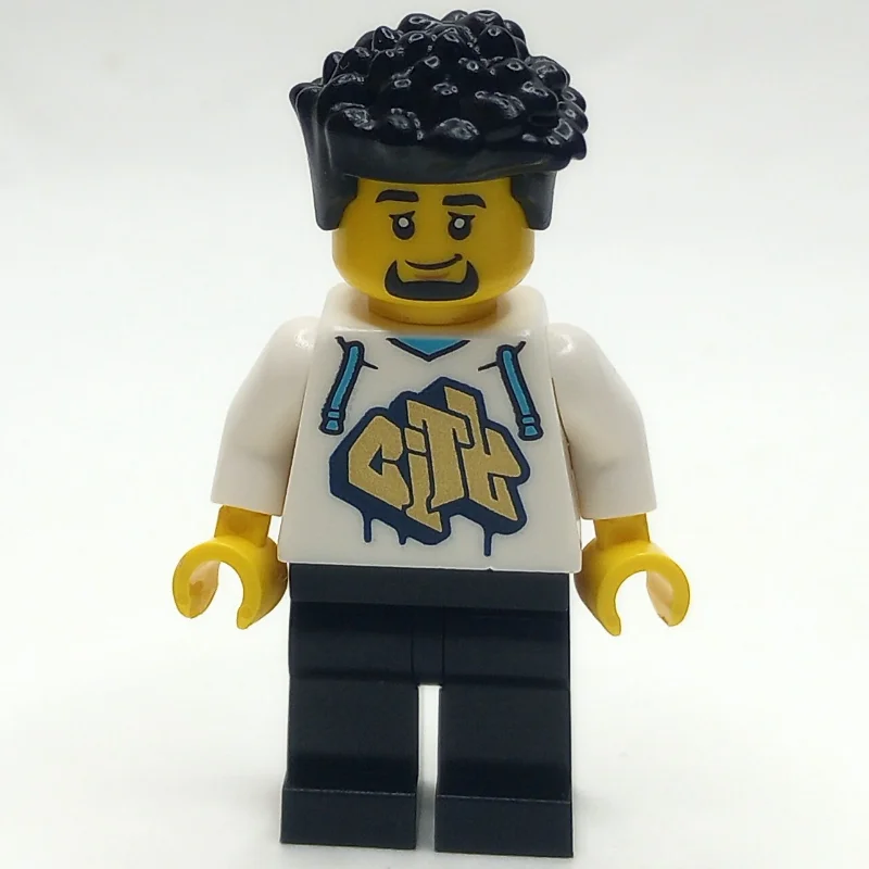 Man, White Hoodie, Black Legs