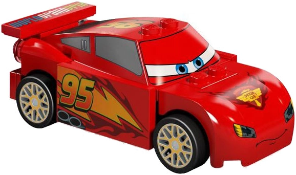 Lightning McQueen, World Grand Prix, White Wheels (LBG 3034 & Yellow 3023)