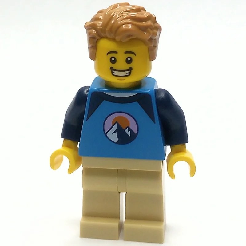 Dark Azure Torso, Tan Legs, Medium Nougat Hair