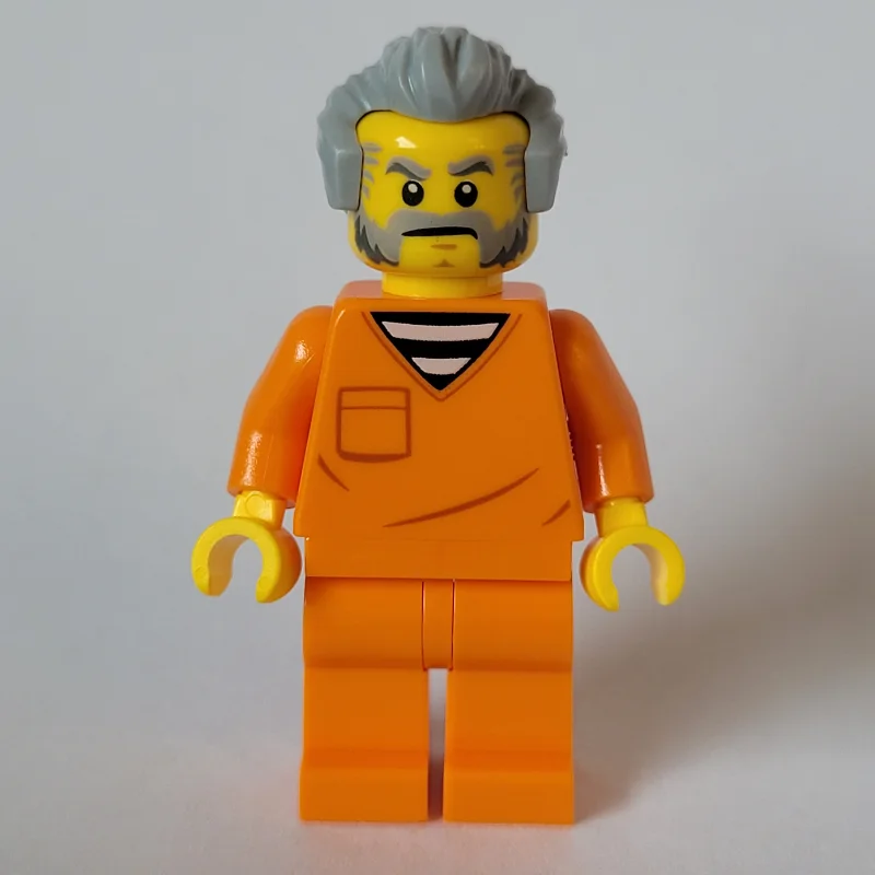 Criminal, Orange Suit, Light Bluish Grey Hair