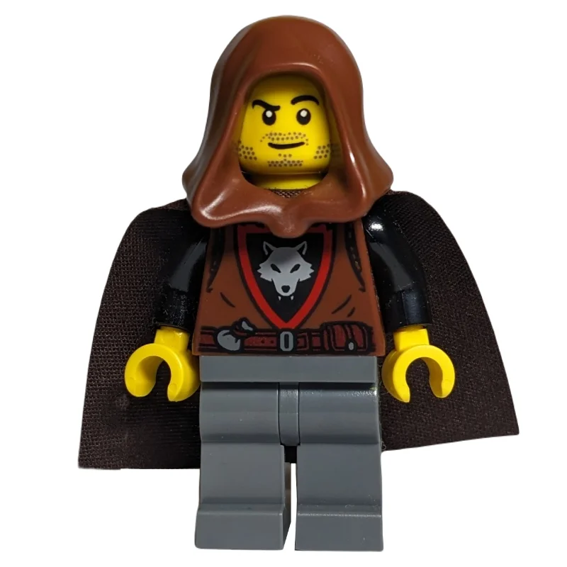 Wolfpack, Reddish Brown Torso, Dark Bluish Grey Legs, Hood