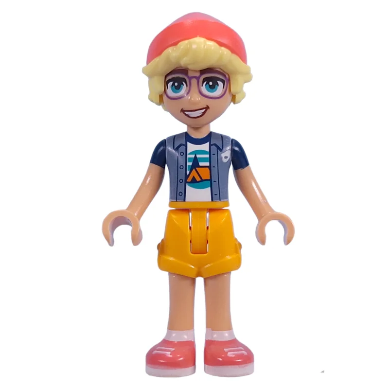 Olly - Adventure Camp, Bright Light Orange Shorts, Coral Beanie
