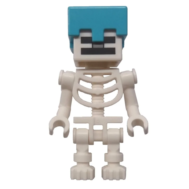 Skeleton, Square Skull, Medium Azure Helmet (78132 Torso)