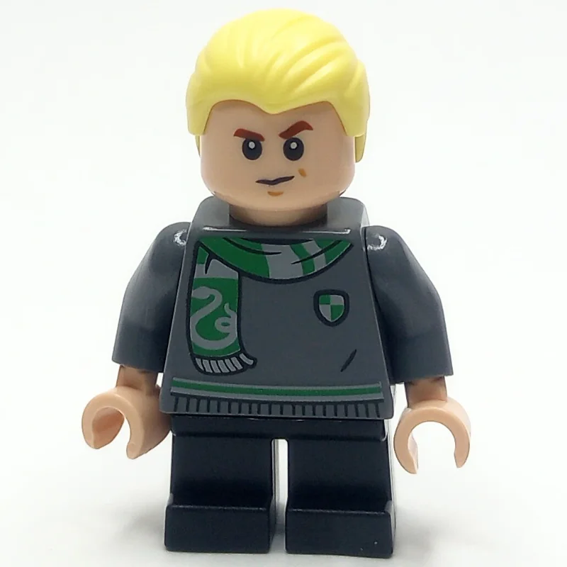 Draco Malfoy, Short Legs, Dark Bluish Grey Sweater, Scarf